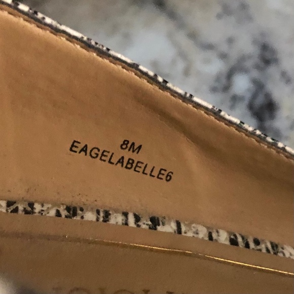 Enzo Angiolini Black & White Pump Peek Toe Heels 8 - Picture 9 of 9